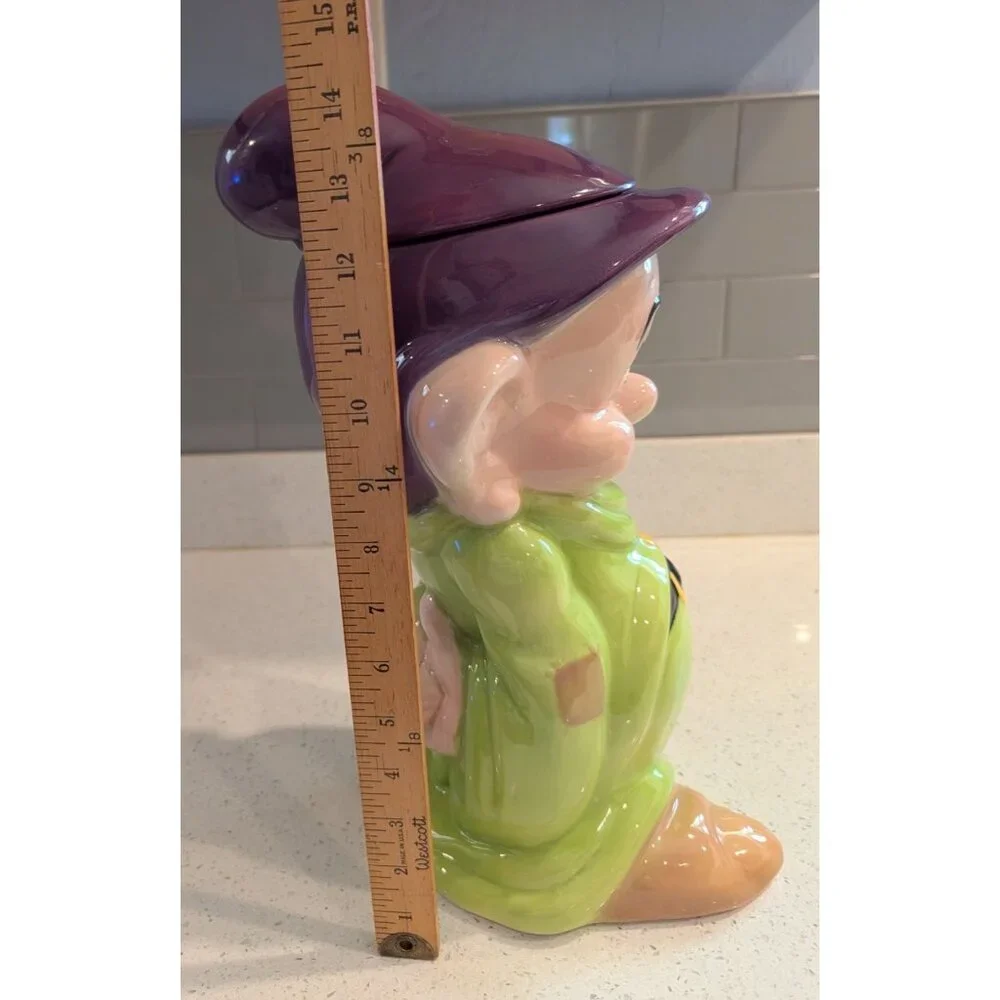 Vintage Disney Dopey Ceramic Cookie Jar by Treasure Craft Snow White Seven Dwarf - Picture 7 of 16